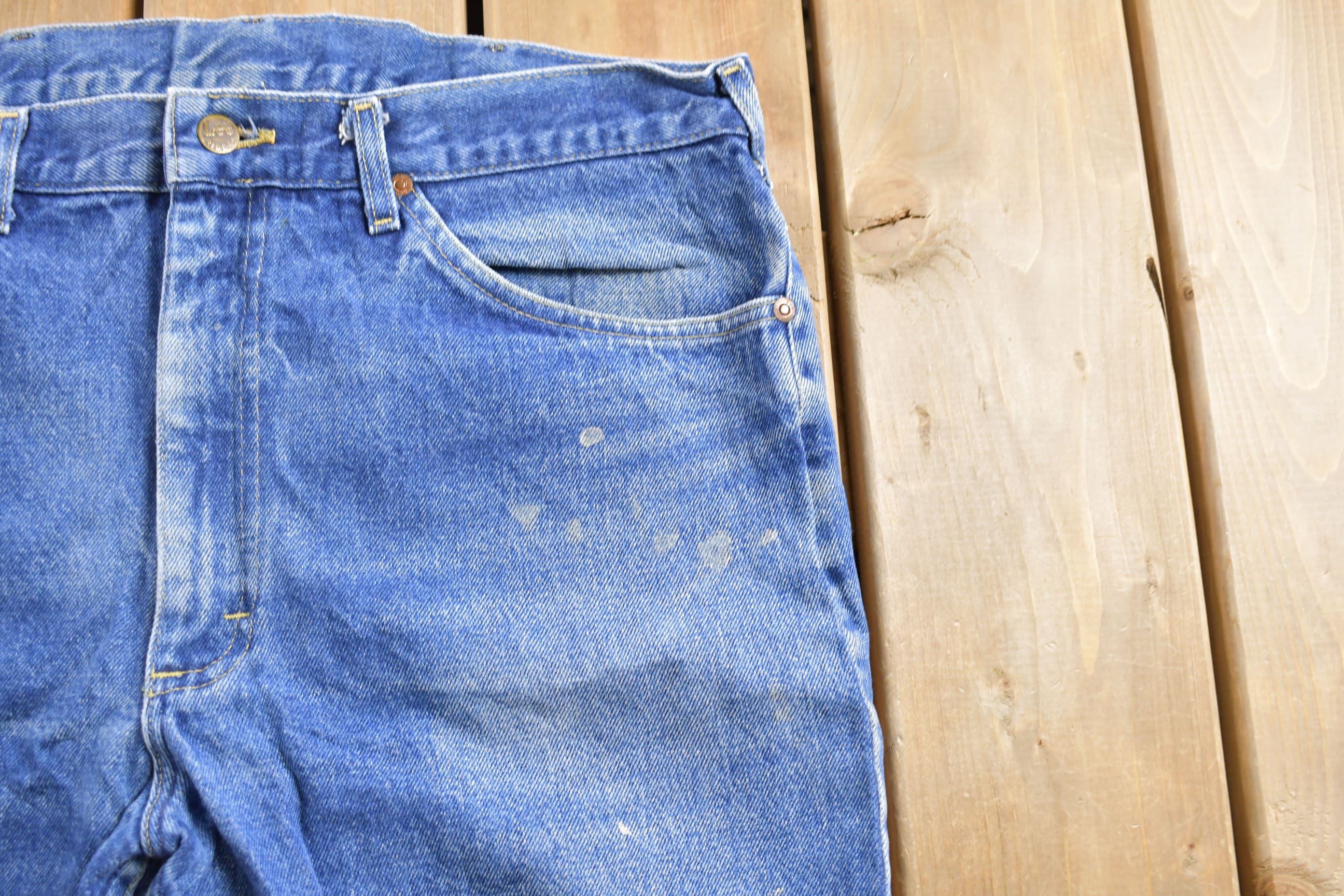 Vintage 1980s LEE Blue Jeans Size 35 x 31.5