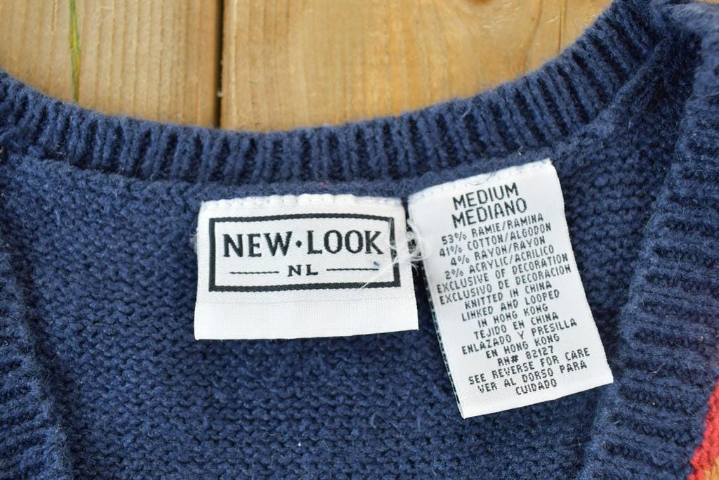 Vintage 1990s Fall Leaves Knit Vest