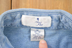 Vintage 1990s University Of Michigan State Collegiate Jean Button Up Shirt