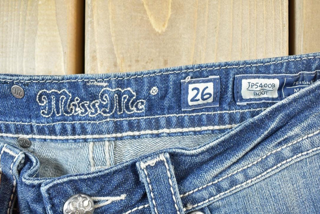 Vintage Y2K Miss Me Bedazzled Low Rise Jeans Size 26x31