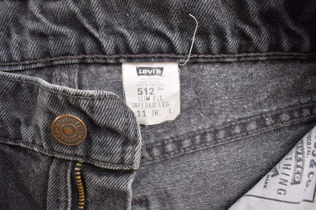 Vintage 1990s Levi's 512 Red Tab Women's Black Jeans Size 26 x 31