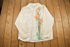 Vintage 1990s Abstract Flower Button Up Shirt