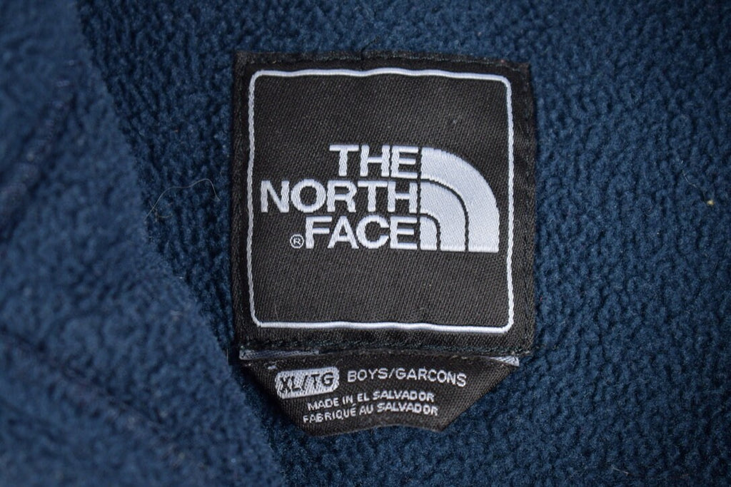 Vintage 1990s Navy Blue North Face Denali Fleece Boys Sweater