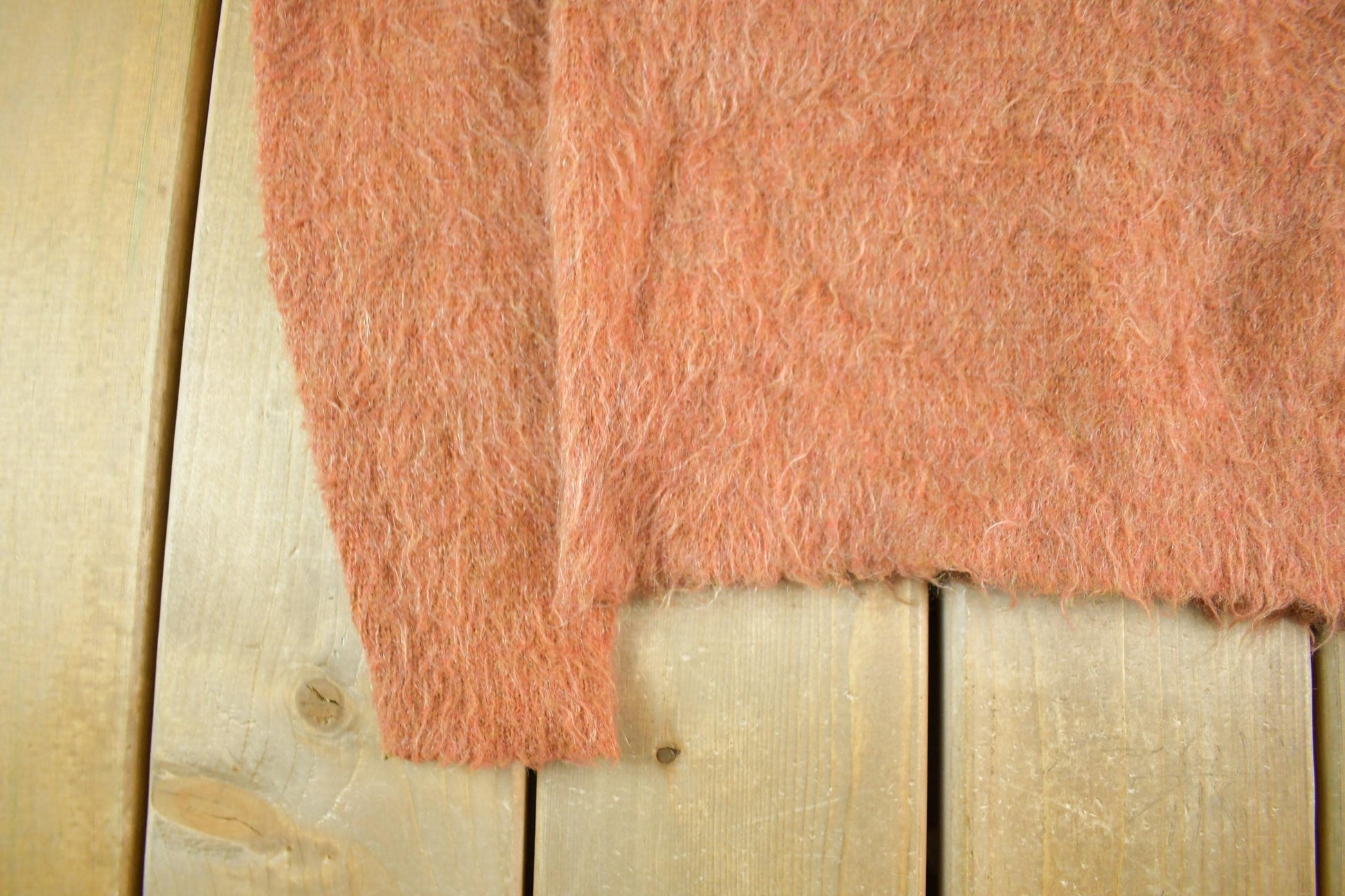 Vintage 1960s Campus Mohair Knit Cardigan Sweater Women's Small