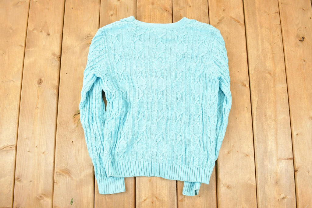 Vintage 1990s Talbots Cable Knit Cardigan Sweater Women's S