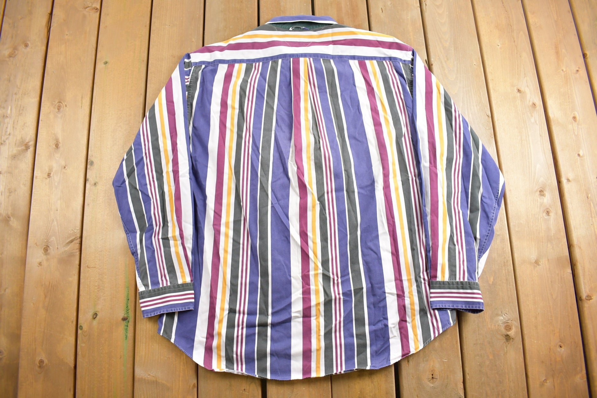Vintage 1990s Tommy Hilfiger Striped Button Up Shirt