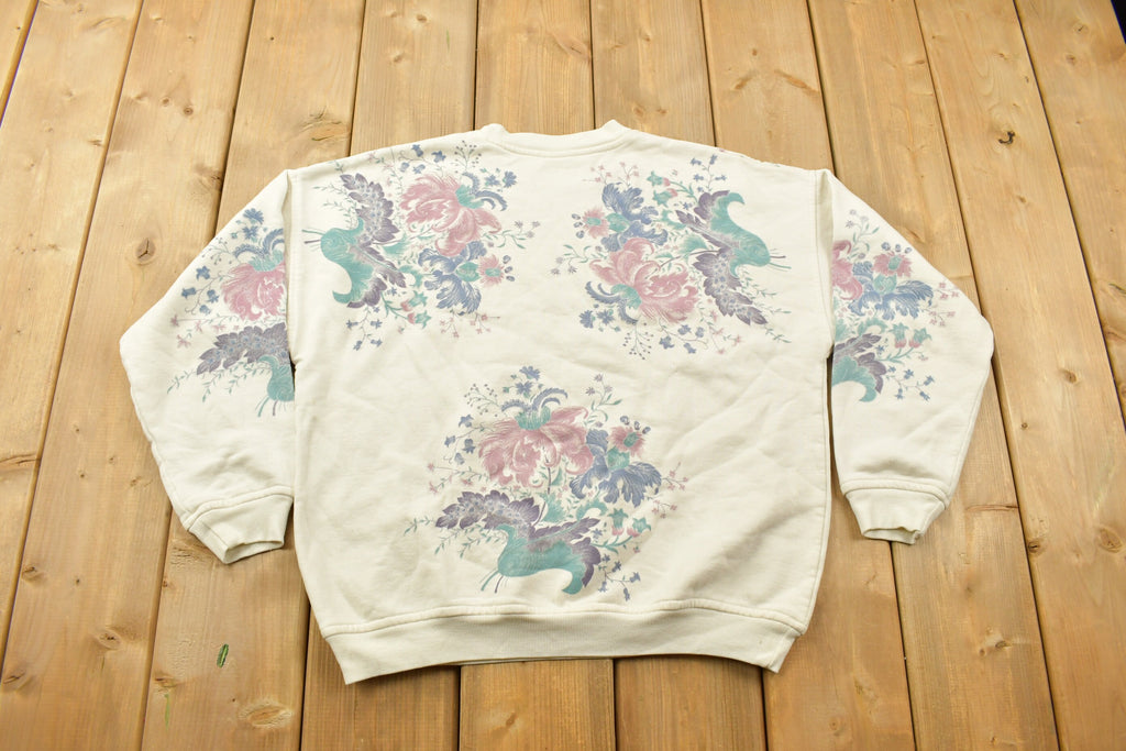 Vintage 1990s Footlocker Floral Crewneck Sweater