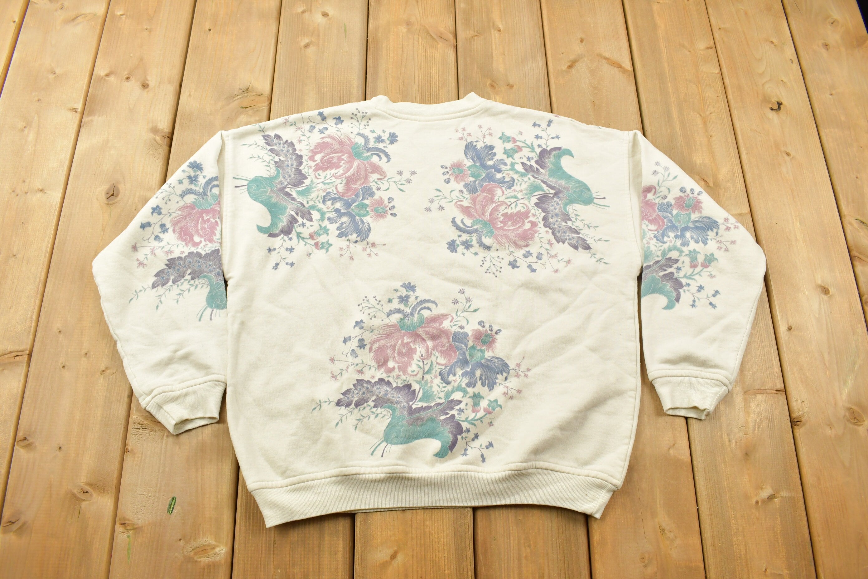 Vintage 1990s Footlocker Floral Crewneck Sweater