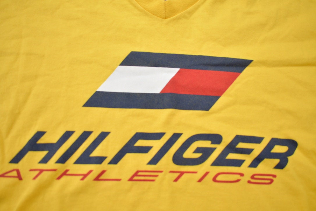 Vintage 1990s Tommy Hilfiger Athletics Logo Graphic T Shirt