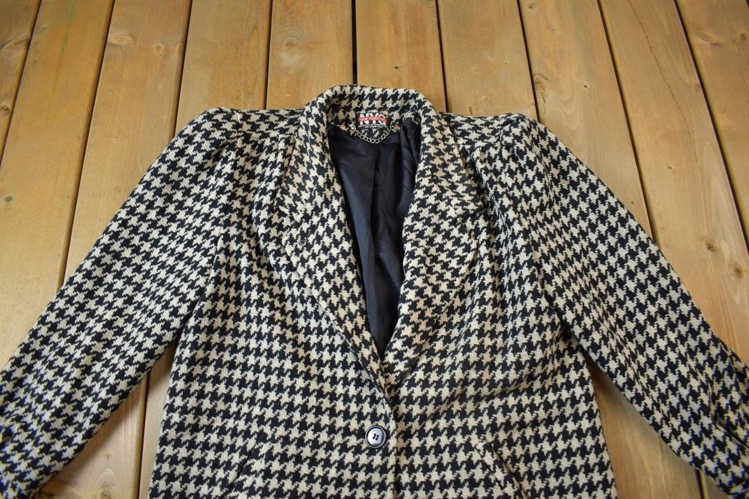 Vintage 1990s New York Girl Houndstooth Women's Blazer