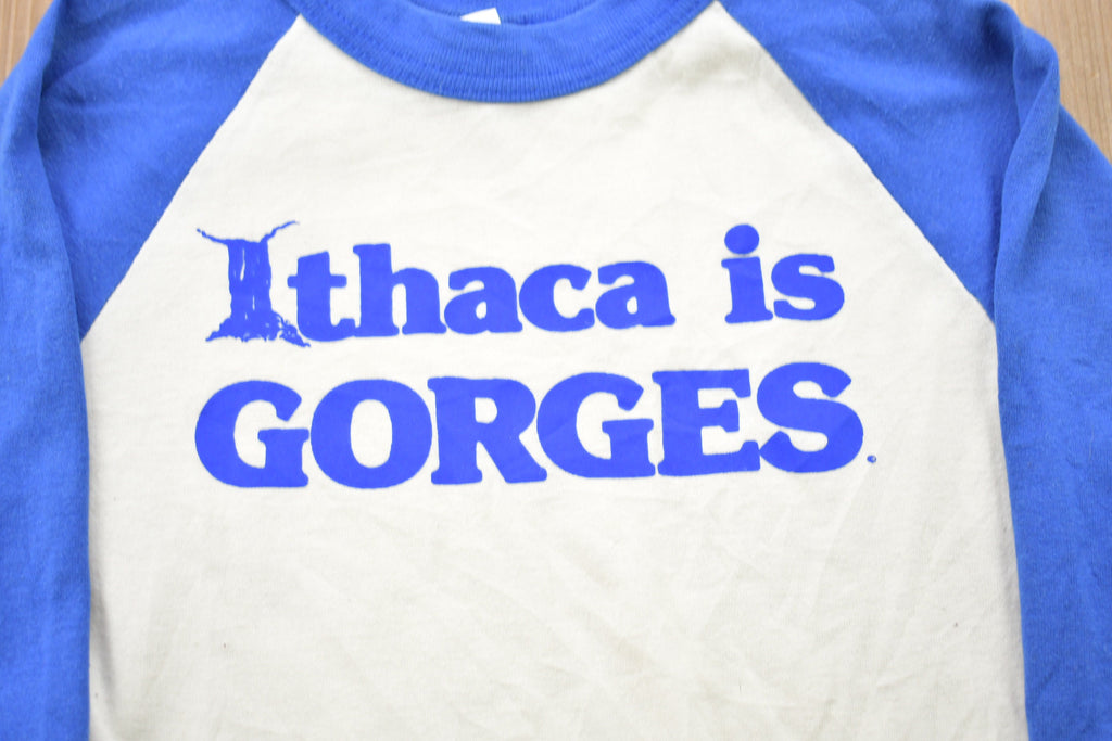 Vintage 1990s Kids Ithaca Is George Graphic T-Shirt