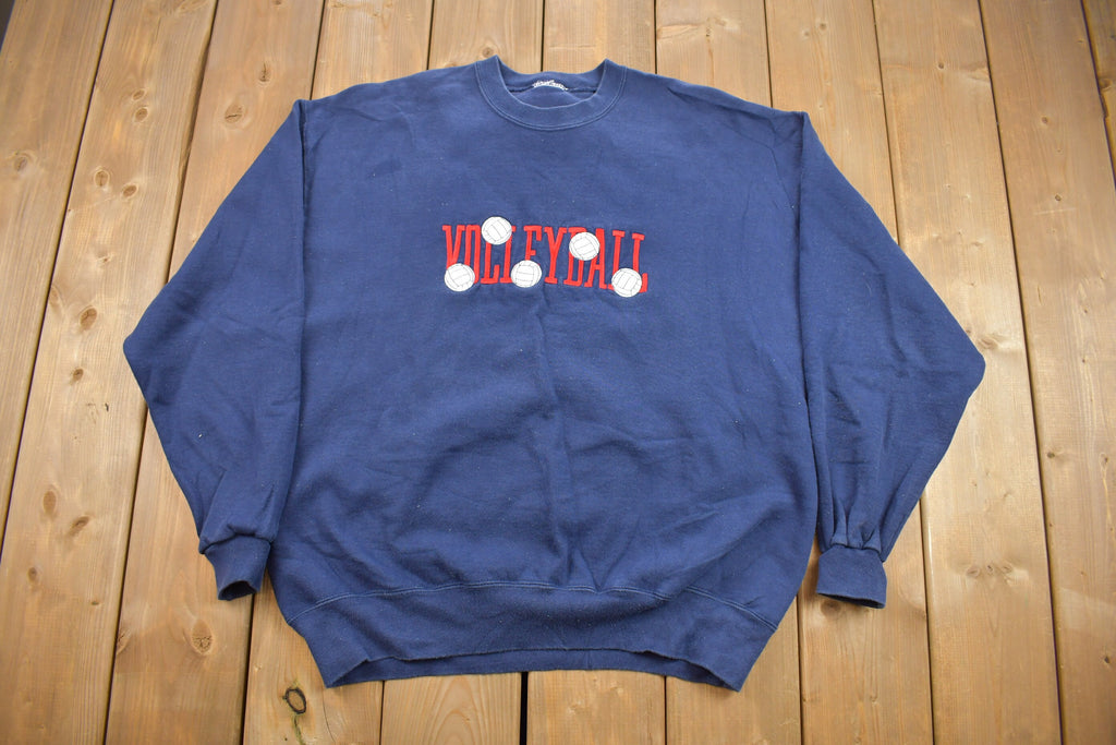 Vintage 1990s Volleyball Theme Crewneck Sweatshirt