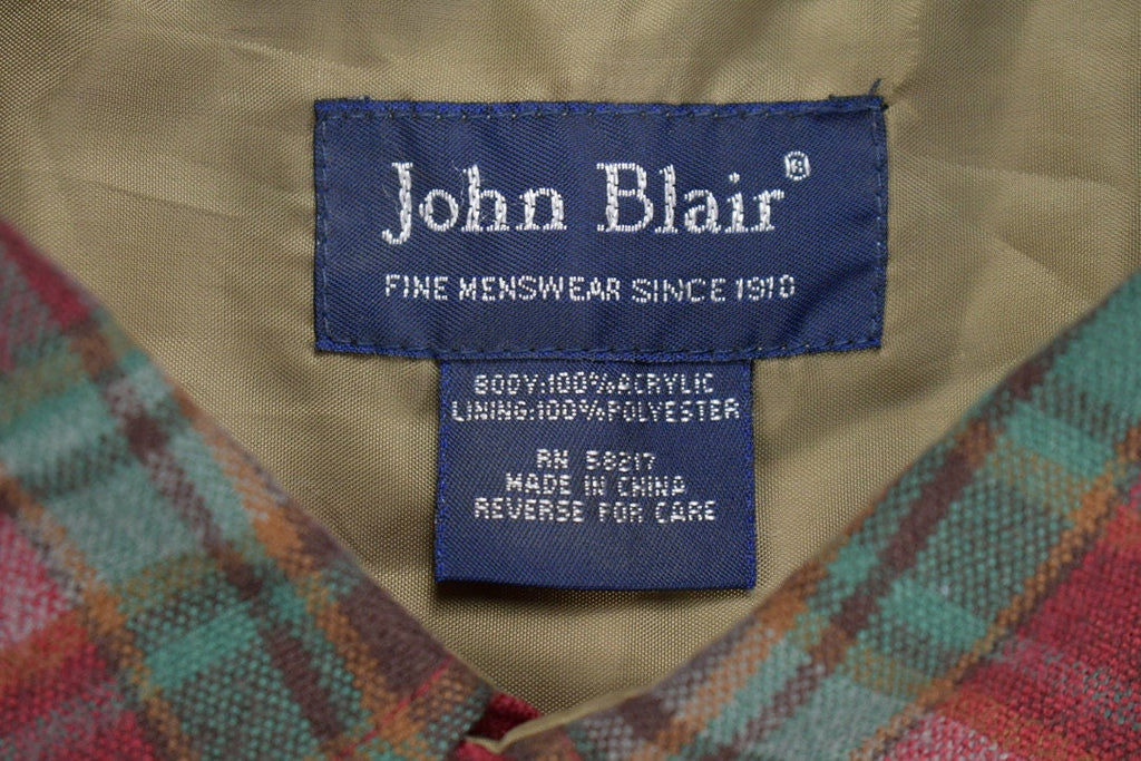 Vintage 1990s John Blair Plaid Button Up Shirt