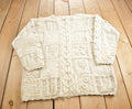 Vintage 1990s Express Tricot Hand Knitted Abstract Pattern Crewneck Sweater