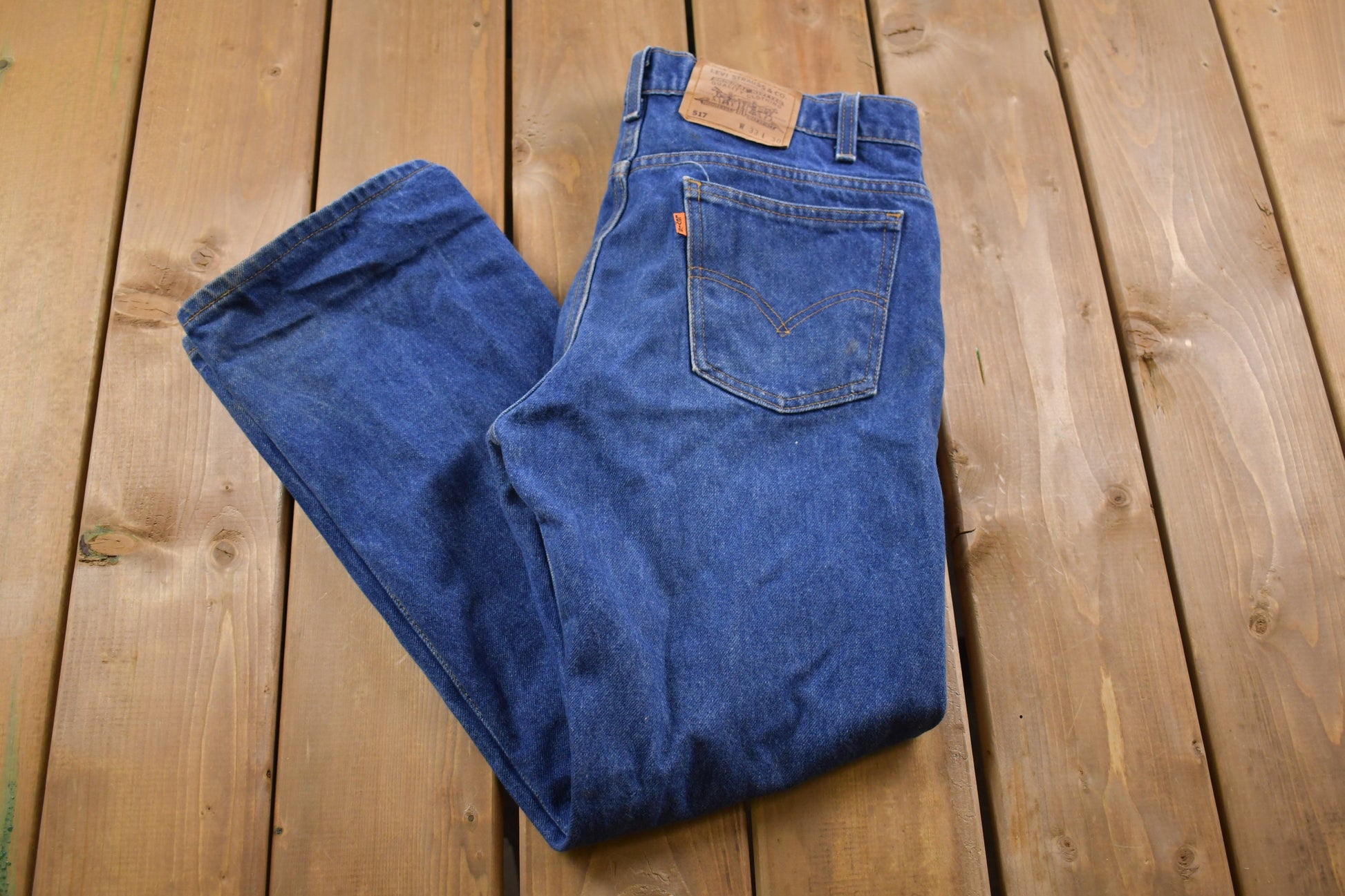 True Vintage 1970s Levi's Orange Tab Jeans Size 32 x 28