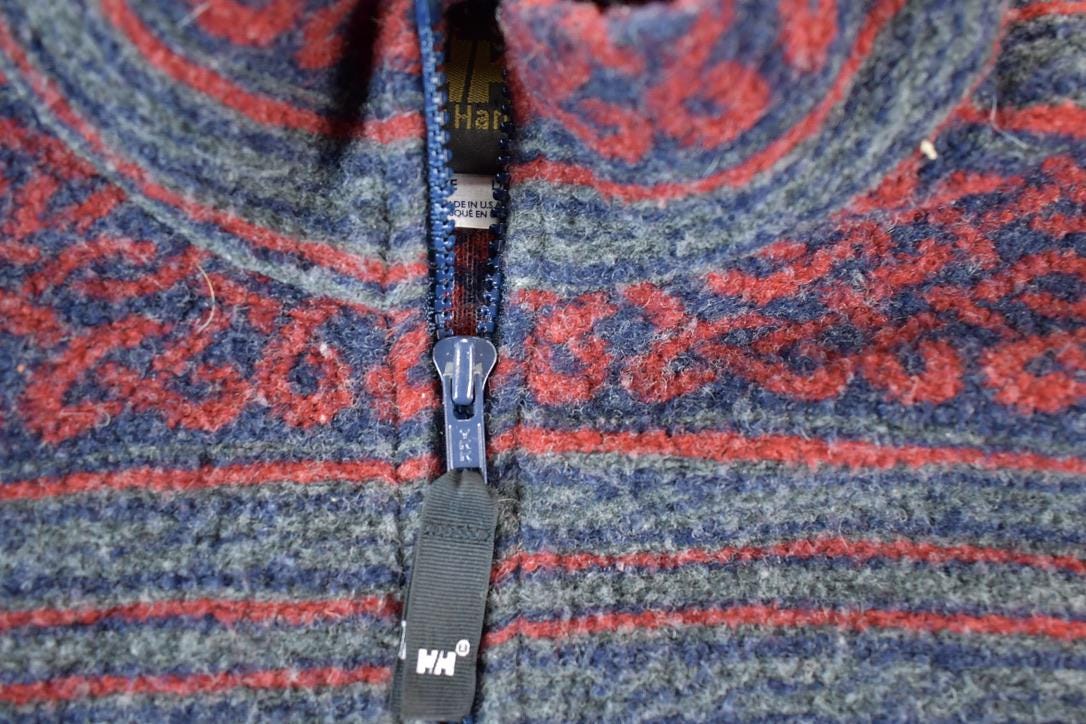 Vintage 1990s Helly Hansen Fleece Outdoorsman Sweater Made In USA Mens L