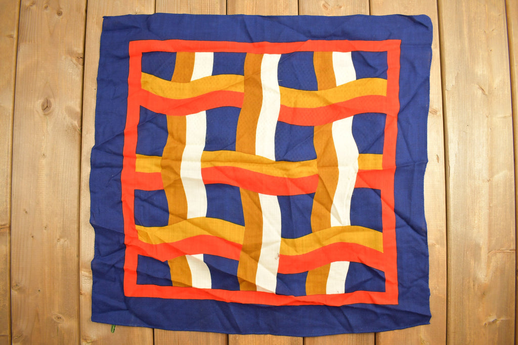 Vintage 1980s Abstract Woven Pattern Scarf