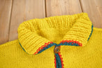 Vintage 1960s Psychedelic Style Wool Knit Sweater
