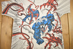 Vintage 1993 Spiderman Vs Venom Vs Carnage MARVEL Comics Mega Print T-Shirt