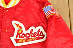 Vintage 1980s New Jersey Rockets Fleece Lined Satin Jacket