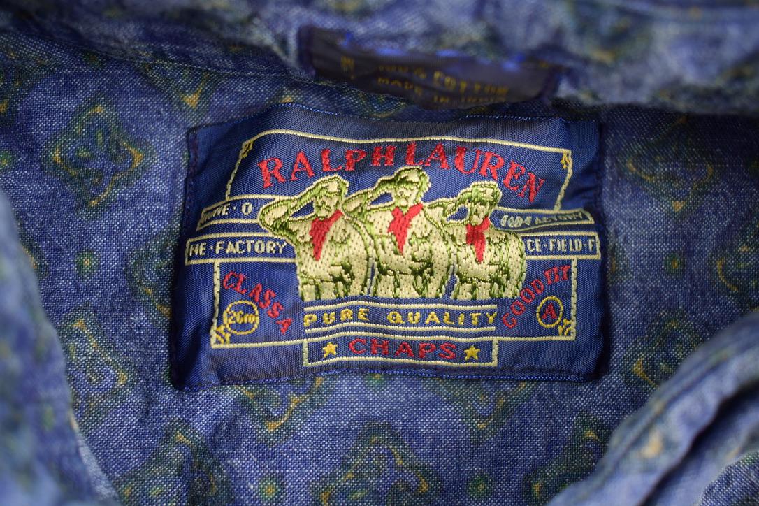 Vintage 1990s Ralph Lauren Patterned Button Up Shirt