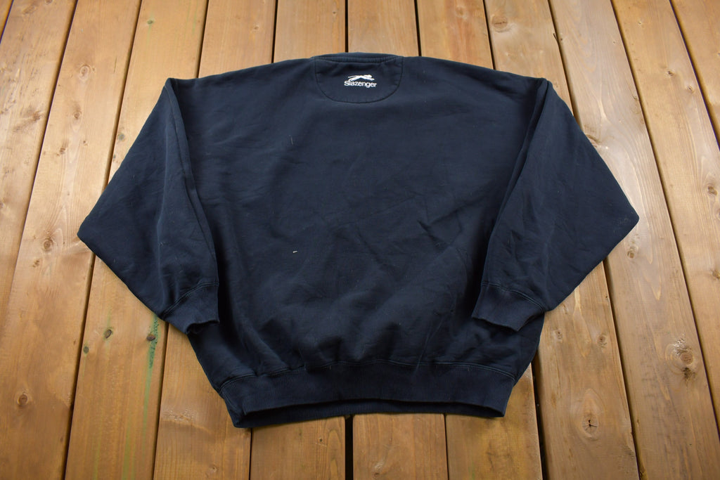 Vintage 1990s Slazenger Blank Blue Crewneck Sweatshirt
