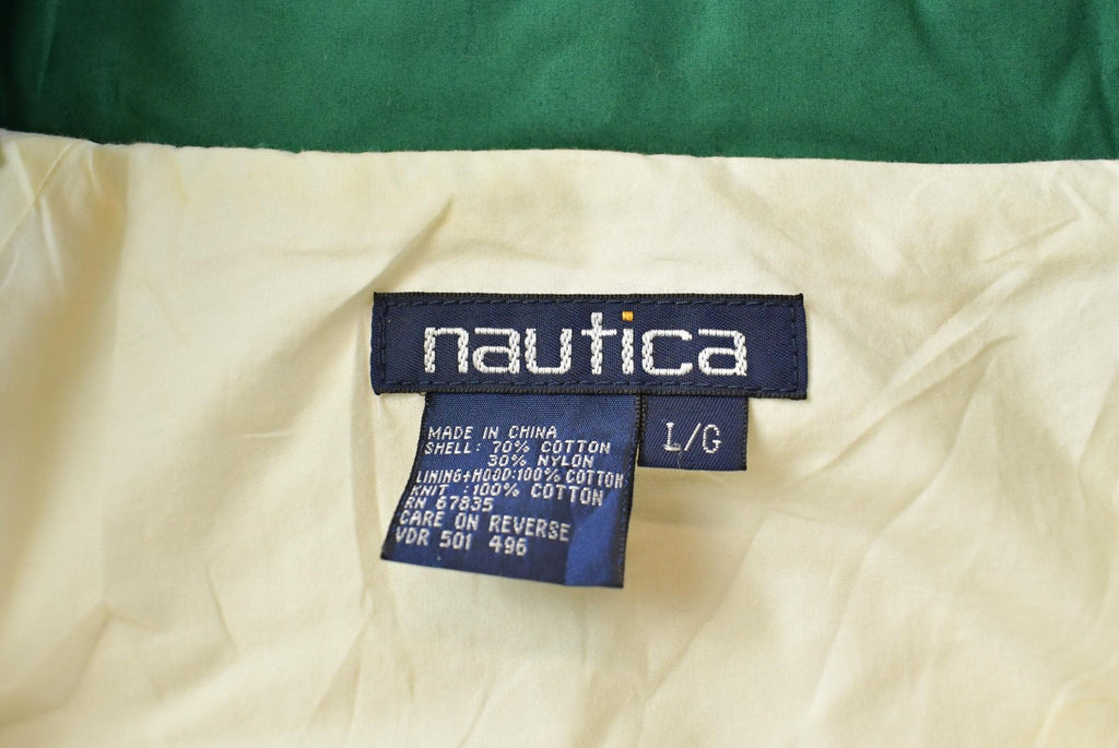 Vintage 1990s Nautica Challenge J-Class Windbreaker Jacket Men's L / 90s Sailing Windbreaker / Vintage Streetwear / Americana