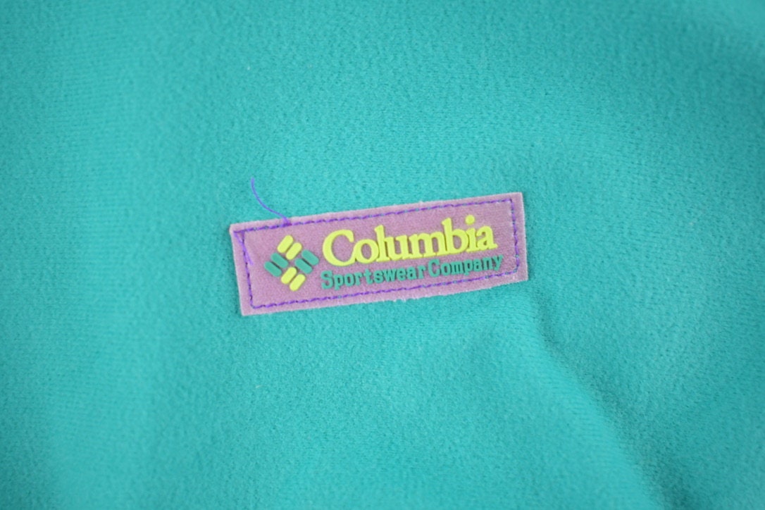 Vintage 1990s Columbia Fleece Zip Up Sweater