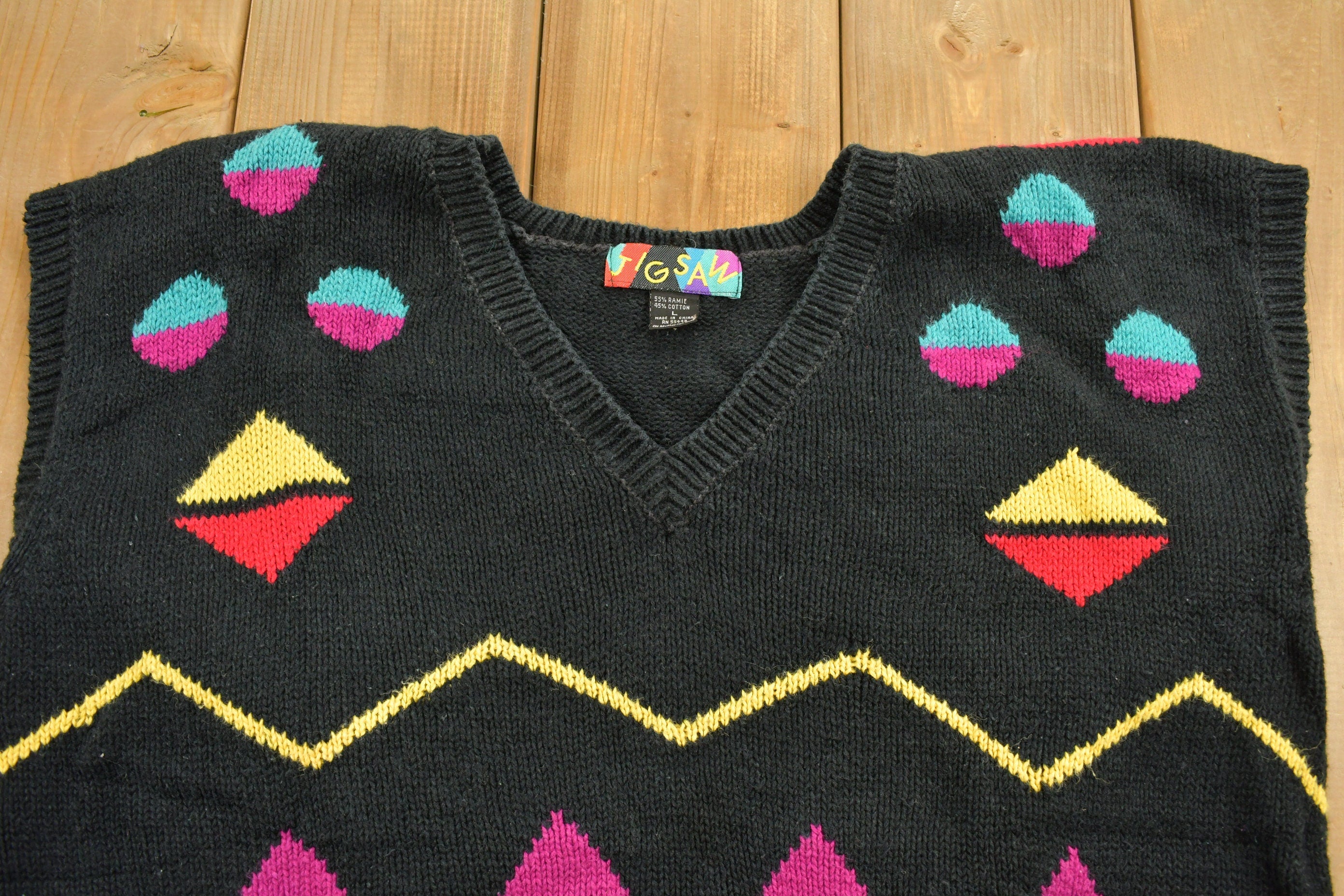 Vintage 90's Jigsaw Knitted Sweater Vest