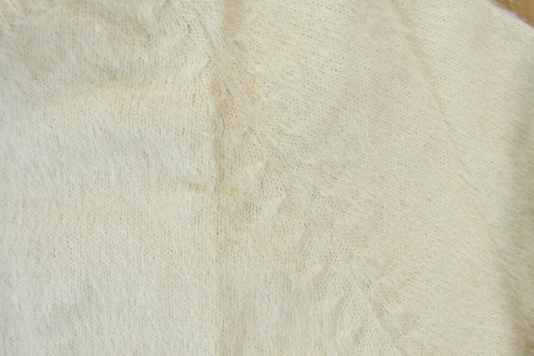 Vintage 1990s South End Imports 100% Cream Wool Knit Sweater
