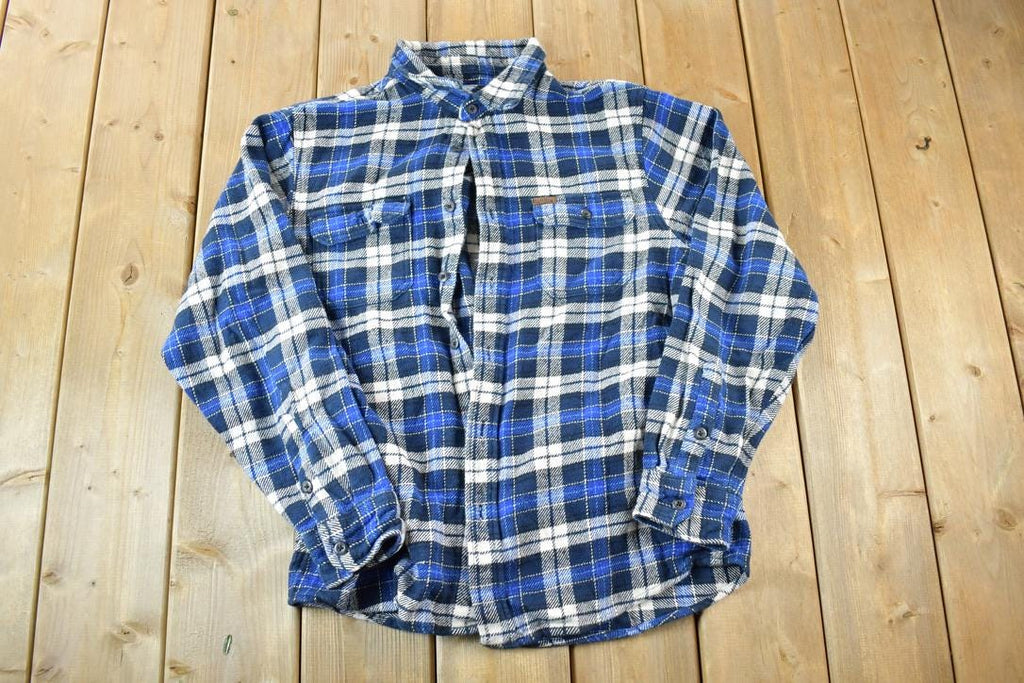 Vintage 1990s Orvis Plaid Western Button Up Shirt Made In USA