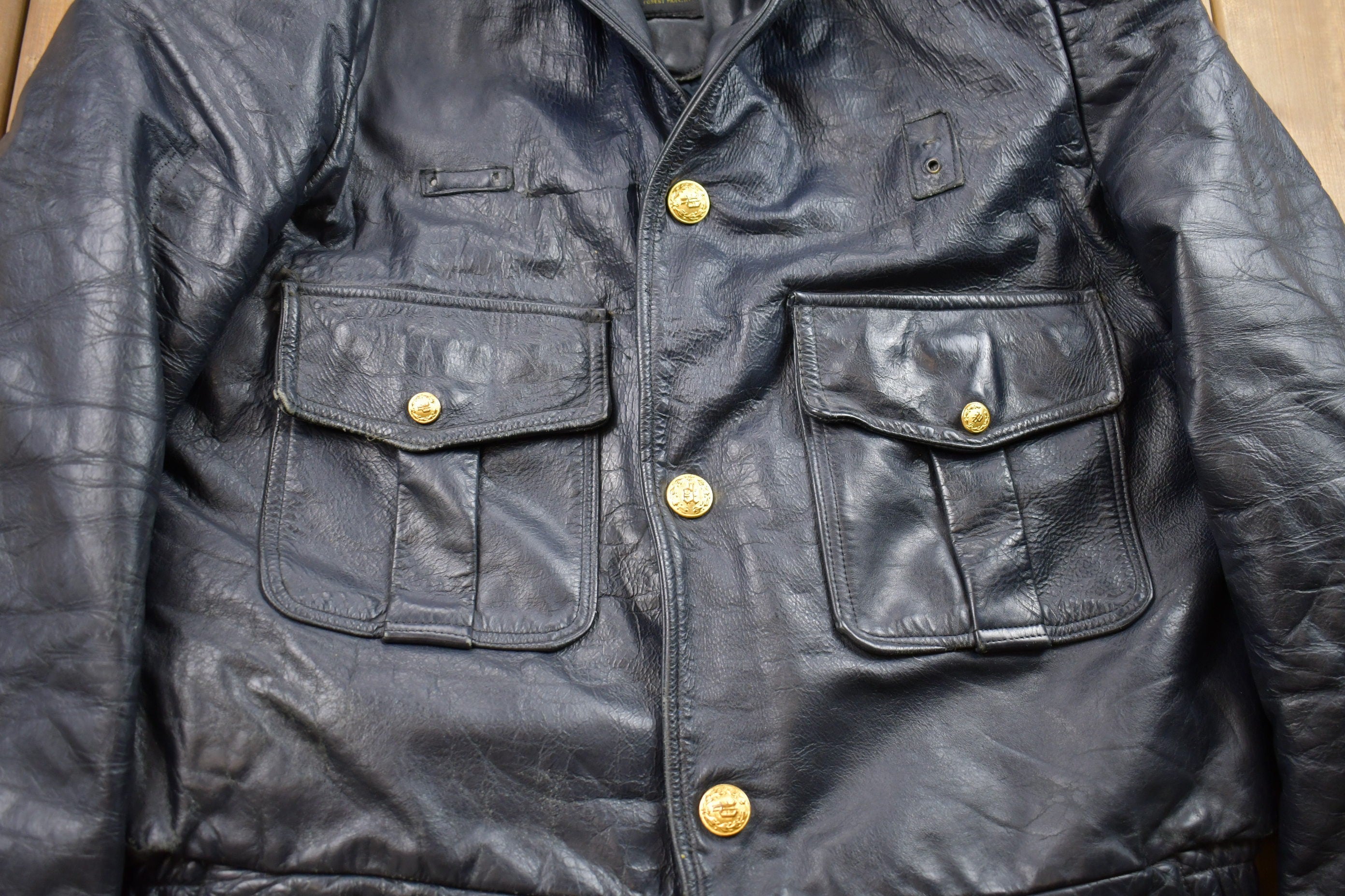 Vintage 1980s Krest Leather Biker Jacket Fall Outerwear