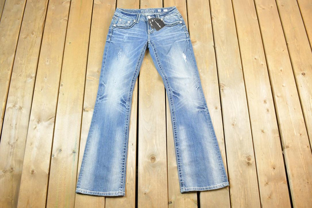 Vintage Y2K Miss Me Bedazzled Low Rise Jeans Size 26x31