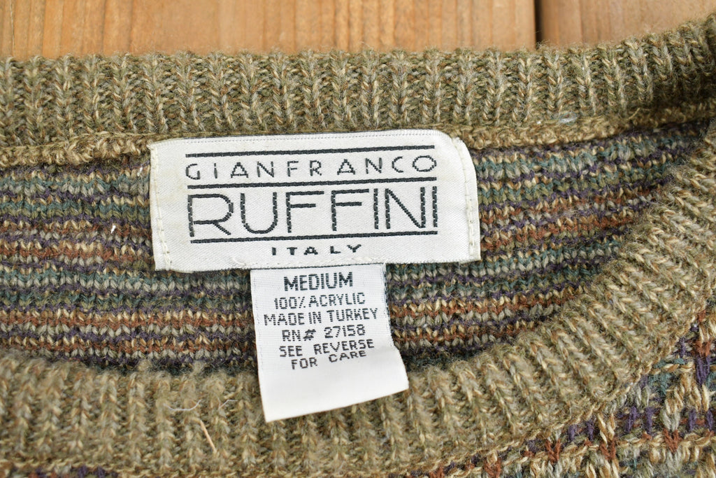 Vintage 1990s Gianfranco Ruffini Acrylic Knitted Crewneck Sweater