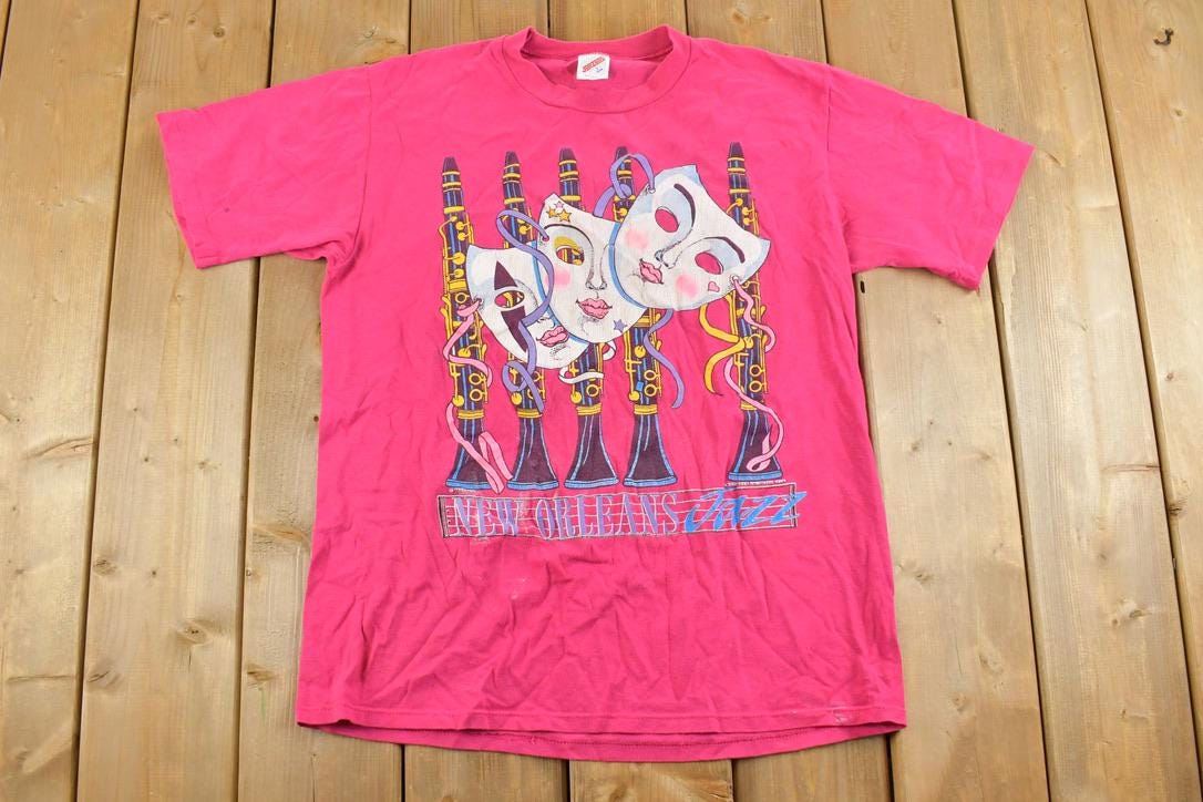 Vintage 1989 New Orleans Jazz Souvenir T-Shirt
