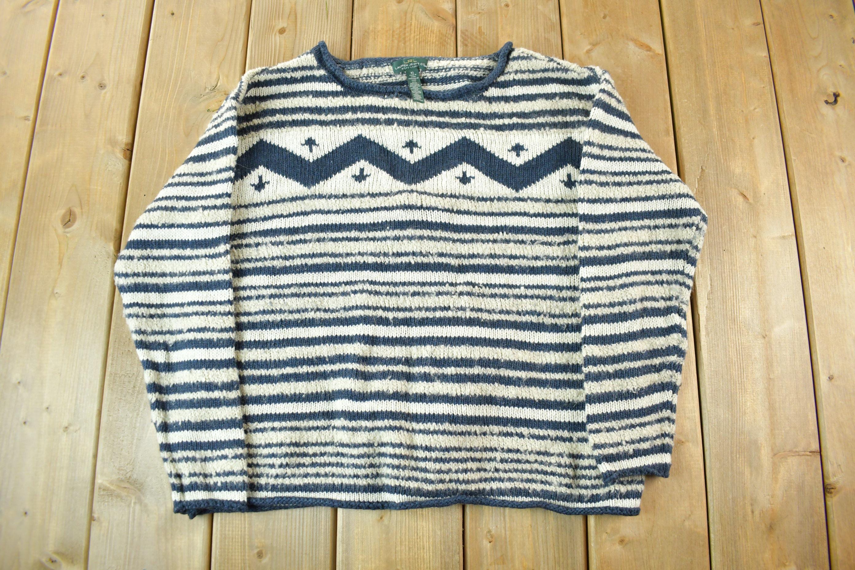 Vintage 1990s Lauren Ralph Lauren Knit Crewneck Sweater Women's S-M