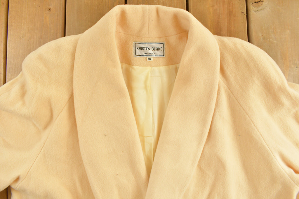 Vintage 1990s Kristen Blake Jacket Over Coat / Wool Jacket / Vintage 90s Jacket / Outdoor / Winter / Made In USA / Full Length Coat