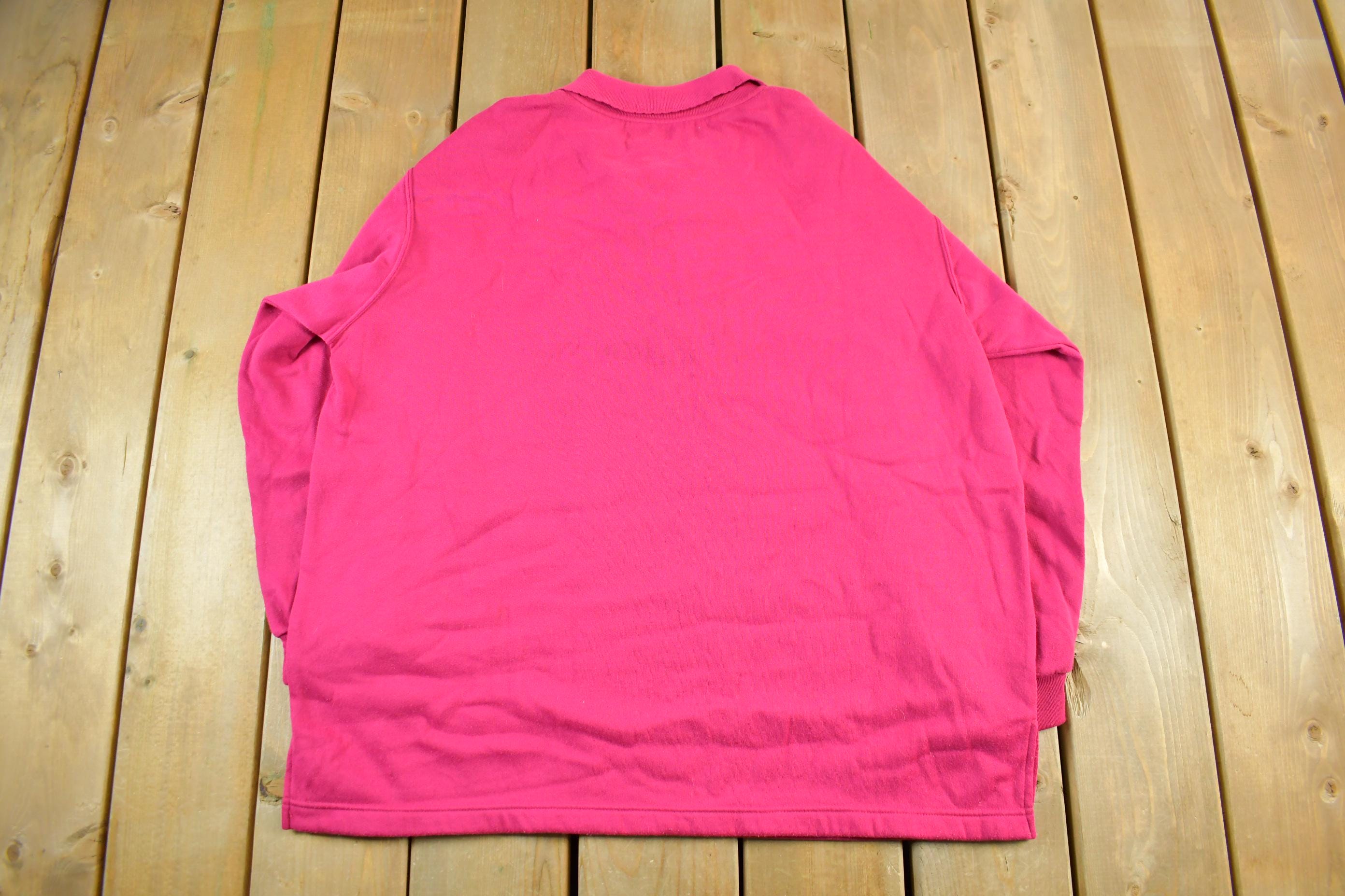 Vintage 1990s Floral Collared Sweater Women's 1X