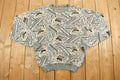 Vintage 1990s Abstract Knitted Crewneck Sweater All Over Pattern