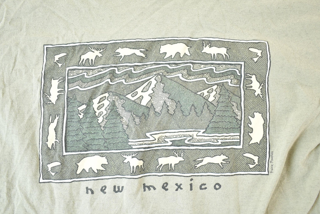 Vintage 1990s New Mexico Prairie Mountain Souvenir T-Shirt Mens L