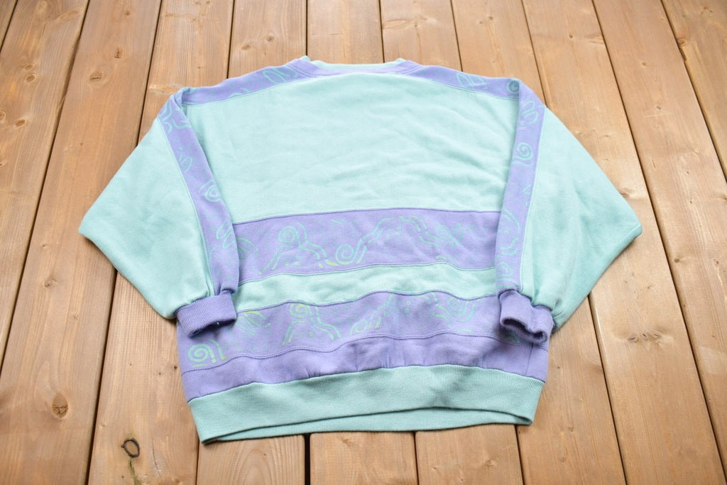Vintage 1990s Colour Block Crewneck Sweater