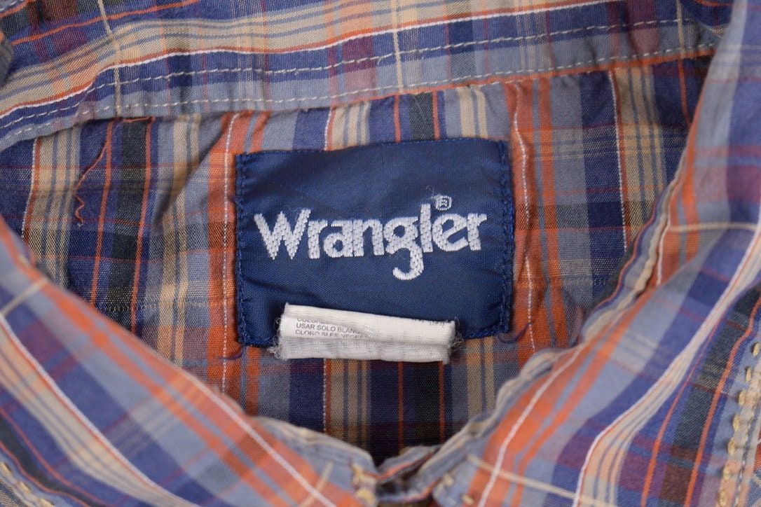 Vintage 1990s Wrangler Western Shirt Button Up