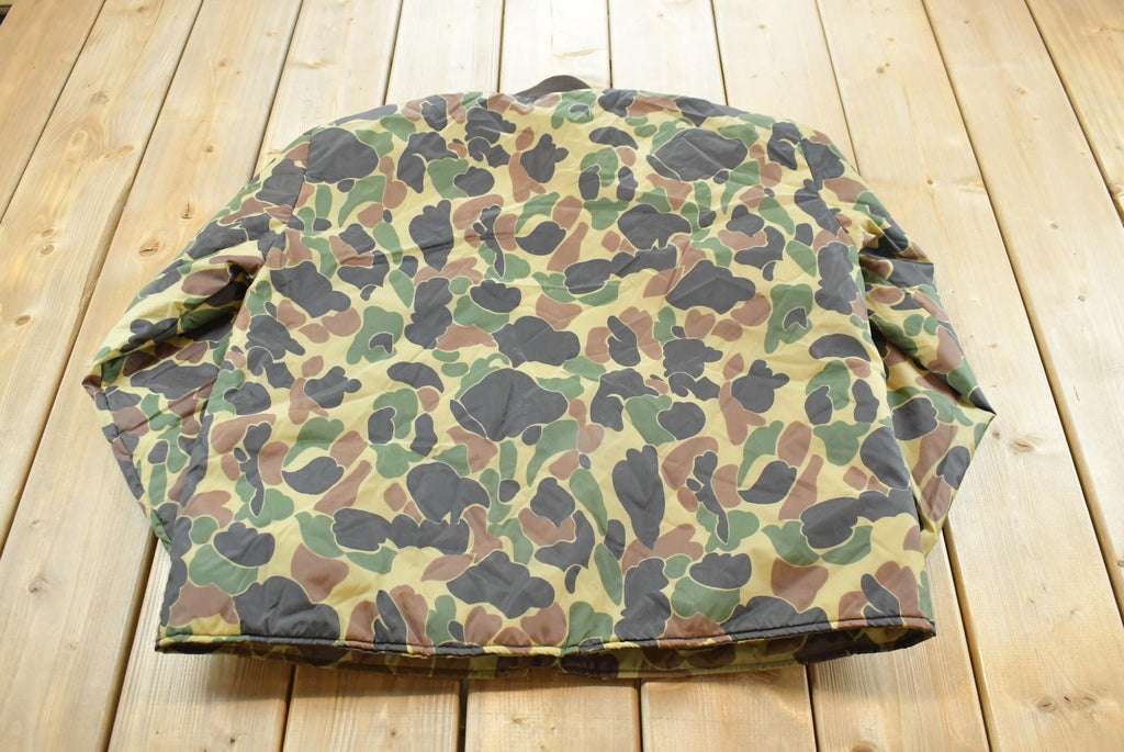 Vintage 1980s Winchester Thermolite Duck Camo Reversible Insulated Windbreaker Jacket Mens XL
