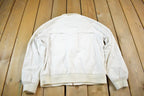 Vintage 1990s Woolrich White Plaid Lined Light Jacket