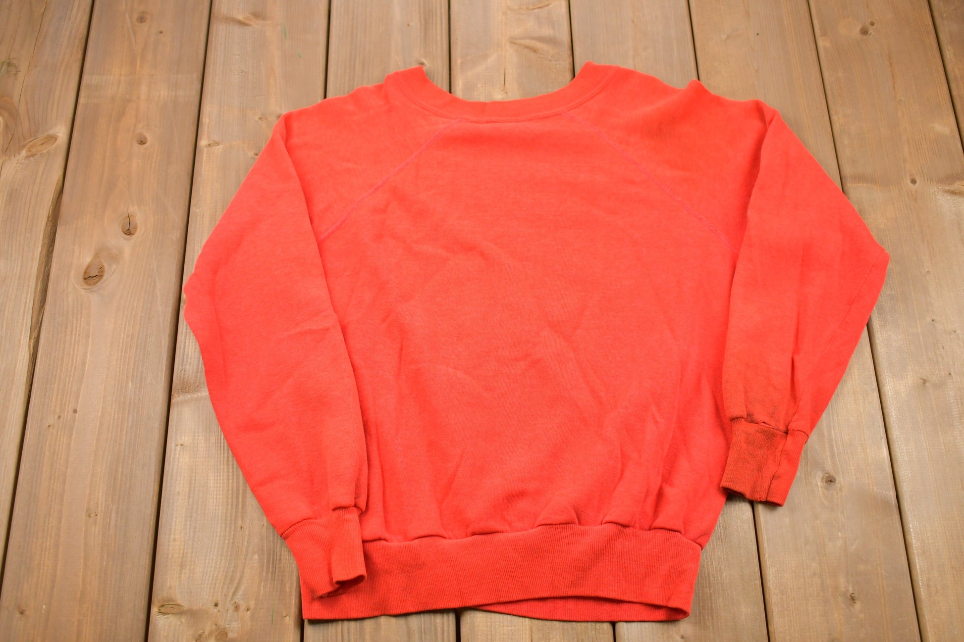 Vintage 1980s Red Raglan Cut Crewneck Sweatshirt