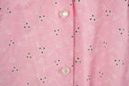 Vintage 1990s Womens Blair Pink Abstract Button Up Shirt