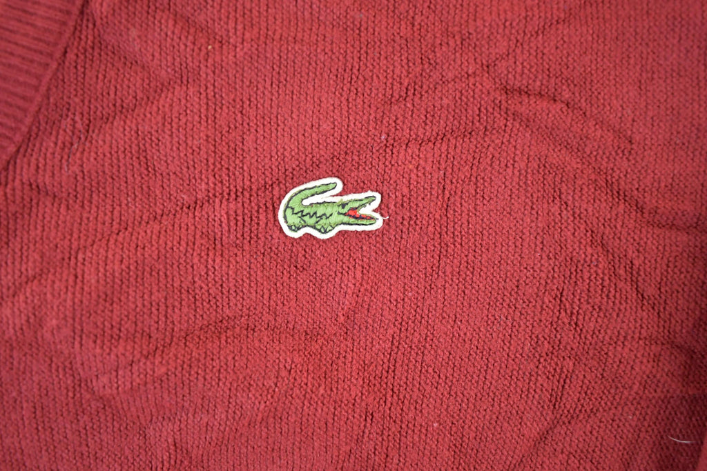 Vintage 1980s Izod Lacoste Alligator Knit Embroidered Cardigan Sweater Made In USA Women's Large