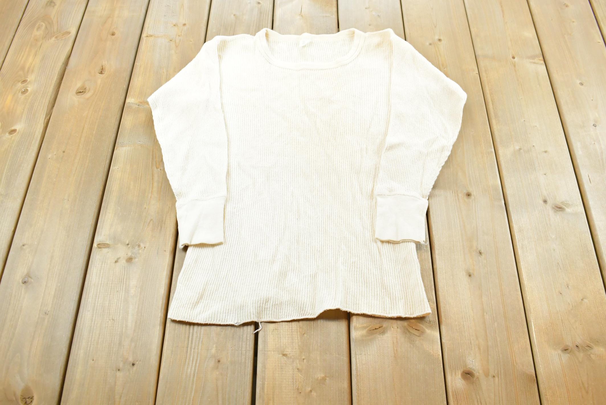 Vintage 1970s Kmart Thermal Crewneck Undershirt Mens S /