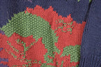 Vintage 1990s Ports International Hand Knit Abstract Forest Crewneck Sweater Men's L