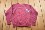 Vintage 1990s Embroidered Swan Theme Crewneck Sweater